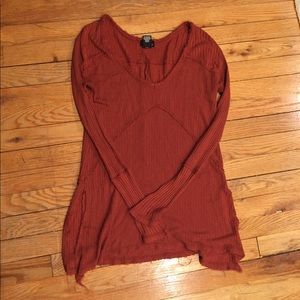 Rust colored tunic light knit
